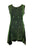 R 309 DR High Low Rib Cotton Stretchy Sleeveless Embroidered Mid Length Dress - Agan Traders, Green