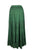 186028 SKT Boho Medieval Crepe Tier Elastic Waistband Front Open Long Skirt Maxi - Agan Traders, H Green