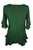 186027 B Bohemian Medieval Embroidered Round Neck Ruffle Hem Short Sleeve - Agan Traders,  E Green