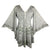 Medieval Butterfly Bell Sleeve Flare Blouse - Agan Traders, Silver Gray