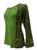  267 Bohemian Stonewashed Embroidered  Tie-dye Long Sleeve Shirt Blouse - Agan Traders, Green