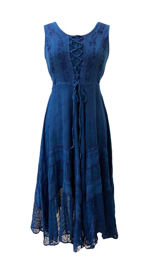 Empire Wedding Party Summer Mid Length Calf Dress - Agan Traders, Navy Blue