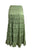 21494 SKT Cotton Full Heavy Lace Tiered Lined Long Broom Skirt - Agan Traders, Sea Green
