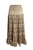 21494 SKT Cotton Full Heavy Lace Tiered Lined Long Broom Skirt - Agan Traders, Beige
