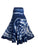 61 SKT Circular Printed Soft Cotton Convertible Lined Tie Dye Gypsy Skirt Dress - Agan Traders, Blue