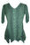 Gypsy Medieval Netted Asymmetrical Vintage Top Blouse - Agan Traders, E Green