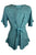 305 B Medieval Bohemian Embroidered Bottom Shirt Blouse - Agan Traders, Turquoise