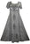 1024 DR Gothic Vintage Cap Sleeve Embroidered Casual Chic Dress Gown - Agan Traders, Silver