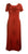 1024 DR Gothic Vintage Cap Sleeve Embroidered Casual Chic Dress Gown - Agan Traders, R red