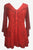 18607 B Medieval Gothic Embroidered Button Down Sheer Lace Sleeve Top Blouse - Agan Traders, B Red