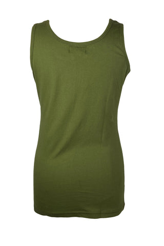 Nepal Highland Agan Traders Knit Cotton Stretchy Yoga Tank Top Cami - Agan Traders, Olive