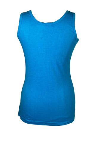 Nepal Highland Agan Traders Knit Cotton Stretchy Yoga Tank Top Cami - Agan Traders, Turquoise