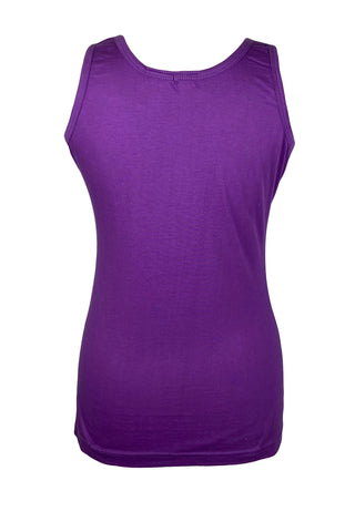 Nepal Highland Agan Traders Knit Cotton Stretchy Yoga Tank Top Cami - Agan Traders, Purple