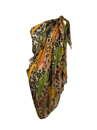 709 Scf Assorted Light Weight Chic Summer Beach Scarf Sarong Wrap - Agan Traders, Green