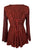 Medieval Gothic Embroidered Flare Sheer Lace Sleeve Top Blouse - Agan Traders, Wine Burgundy