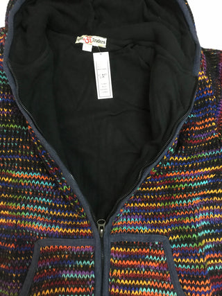 Lambs Wool Fleece Winter Sherpa Hoodie Sweater Jacket - Agan Traders, WJ 11 Blue Multi