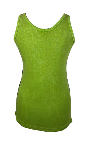 RTK 016 Agan Traders Nepal Hand Crafted Bohemian Tank Camis Top - Agan Traders, Lime