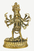 Agan Traders Bronze Kali Statue With 10 Arms Made in Nepal[8 lb; 13 inches Tall]