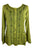 Women's Boho Medieval Embroidered Button-Down Full Sleeve Shirt Blouse﻿ - Agan Traders, Lime Green