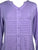 Women's Vintage Long Sleeve Rounded Sweet Heart Button Down Tunic Blouse - Agan Traders, Lavender