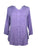 Women's Vintage Long Sleeve Rounded Sweet Heart Button Down Tunic Blouse - Agan Traders, Lavender