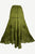 Big Flare Dancing Gypsy Gothic Embroidered Twirl Long Skirt - Agan Traders, Lime