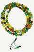 Authentic 8 mm Multi Agate Green Yellow Semi-precious Stone Mala Necklace