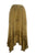 186027 SKT Medieval Embroidered Elastic Waistband Uneven Ruffle Hem Skirt Maxi - Agan Traders, Mustard