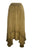 186027 SKT Medieval Embroidered Elastic Waistband Uneven Ruffle Hem Skirt Maxi - Agan Traders, Mustard