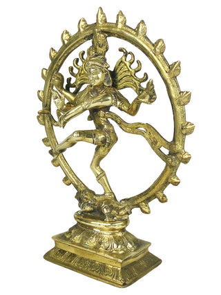 Bronze Goddess Nataraj ~ Dancing Shiva Statue (12 inches; 4 lb) ~ Nepal