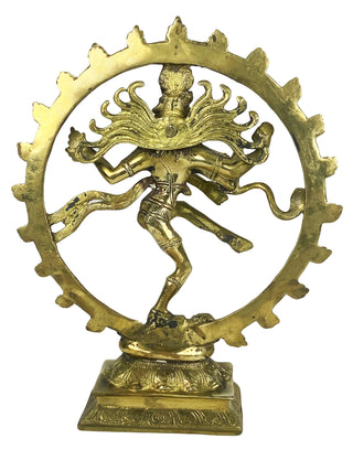 Bronze Goddess Nataraj ~ Dancing Shiva Statue (12 inches; 4 lb) ~ Nepal