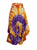 Convertible Ripple Tie Dye Unique Long Knit Cotton Skirt - Agan Traders, Orange Purple