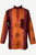 540 MS Thick Cotton Heavy Duty Mandarin Auspicious Symbols Printed Shirt - Agan Traders, Orange Multi