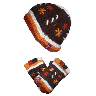 1501 H Cable Knit Skull Cap Fleece Hat - Agan Traders, Brown Multi Hat