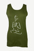 R 127 Meditating Buddha Knit Cotton Stretchy Yoga Tank Top