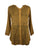 Women's Vintage Long Sleeve Rounded Sweet Heart Button Down Tunic Blouse - Agan Traders, Old Gold