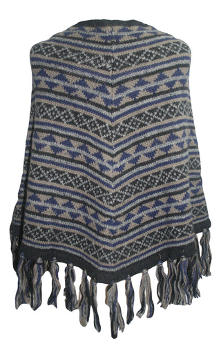 100 PN Himalayan Soft Lambs Wool Hand Knitted Poncho - Agan Traders, PN 100 3