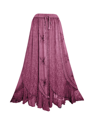 711 SK Agan Traders Gypsy Medieval Renaissance Skirt - Agan Traders, Pink