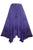 186027 SKT Medieval Embroidered Elastic Waistband Uneven Ruffle Hem Skirt Maxi - Agan Traders, Purple