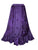 Rayon Velvet Gypsy Medieval Renaissance Scallops Vintage Skirt - Agan Traders, Purple