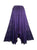 186028 SKT Boho Medieval Crepe Tier Elastic Waistband Front Open Long Skirt Maxi - Agan Traders, Purple