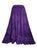 Gypsy Medieval Embroidered Asymmetrical Cross Ruffle Hem Skirt - Agan Traders, Purple