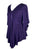 186026 B Medieval Butterfly Embroidered Beaded Bell Sleeve Top Blouse Tunic - Agan Traders, Purple