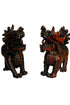 Agan Traders Handmade Resin Dragon Pair Of Two ~ Made in Nepal