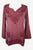 Diamond Neck Renaissance Embroidered Blouse - Agan Traders, Dusty Pink