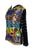 R 333 Agan Traders Rib Cotton Rainbow Razor Cut Embroidered Hoodie Bohemian Jacket. - Agan Traders, Rainbow