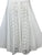 Rayon Crape Bohemian Medieval Peasant Gypsy Long Skirt - Agan Traders, White