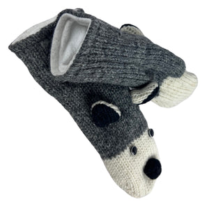 Assorted Highland Soft Wool Fleece Lined Outdoor Animal Mitten Glove - Agan Traders, Raccoon
