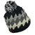 Two Tone Knit Crochet Chaal Hat Small & Medium - Agan Traders, Charcoal Multi