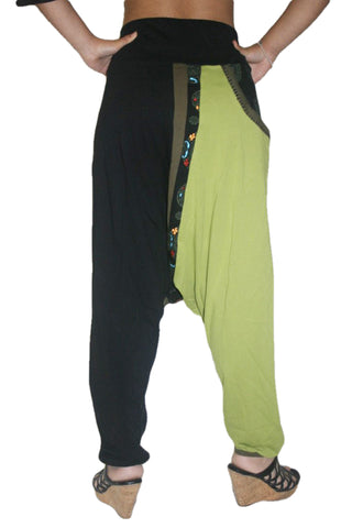 LPS 574 Bohemian Funky Hippie Knit Cotton Afghani Harem Pant Trouser